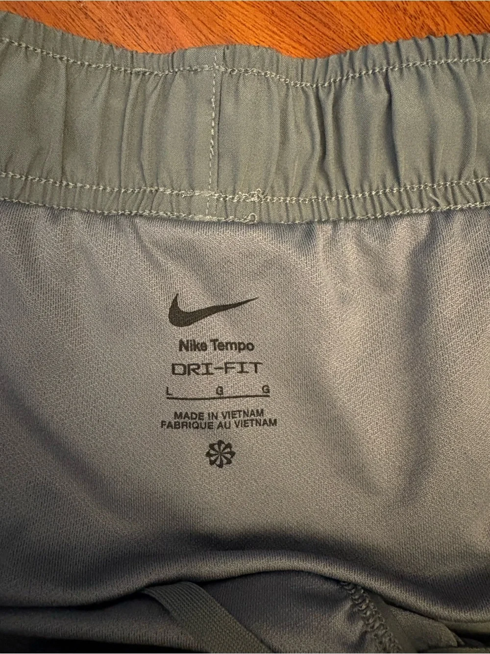 Nike Gray Athletic Running Shorts with White Trim